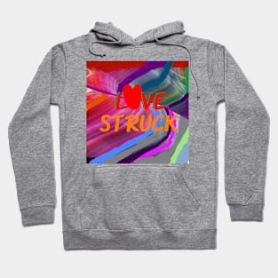 Love Struck Design on White Background Hoodie